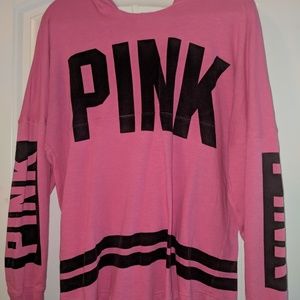 PINK sweatshirt with hoodie size large